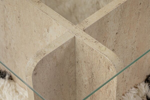 Hanah Home Coffee Table Travertine Flavio - Travertine