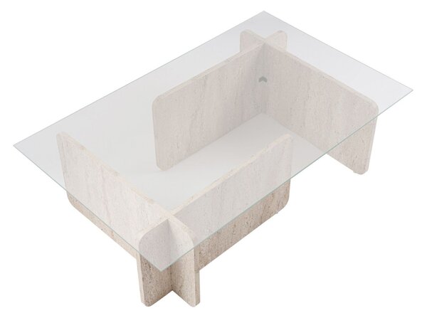 Hanah Home Coffee Table Travertine Flavio - Travertine