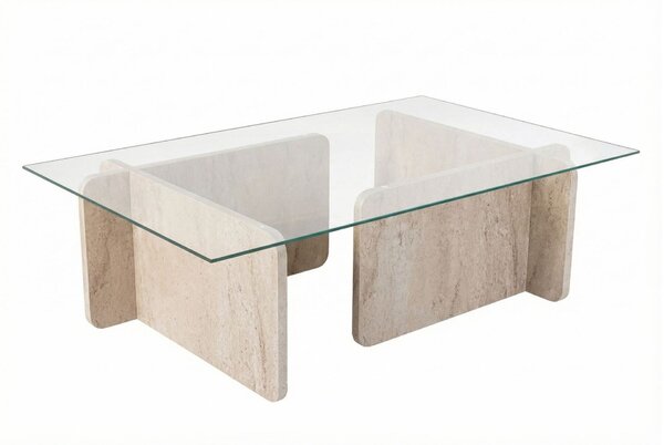 Hanah Home Coffee Table Travertine Flavio - Travertine