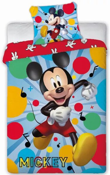 Disney Mickey ágyneműhuzat pöttyös 140×200 cm, 70×90 cm