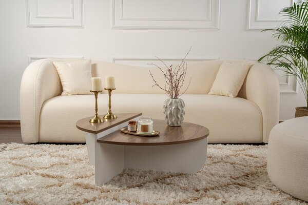 Hanah Home Dohányzóasztal Diófehér Orion - Venezia Dió, Fehér