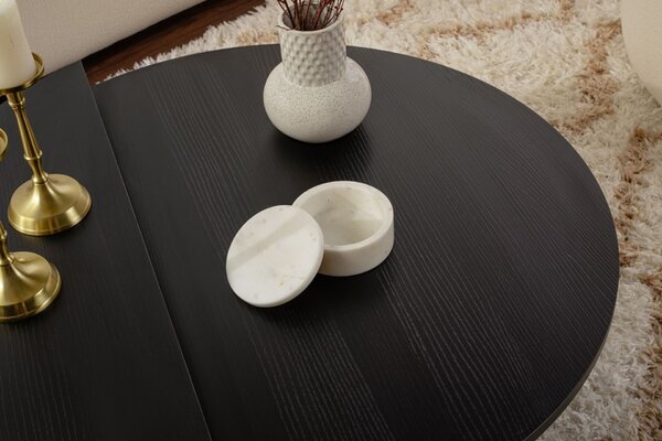 Hanah Home Coffee Table Wood Black Orion - Wood Black