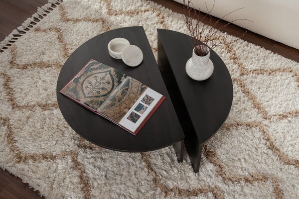 Hanah Home Coffee Table Wood Black Orion - Wood Black