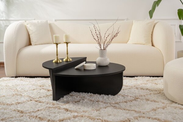 Hanah Home Coffee Table Wood Black Orion - Wood Black