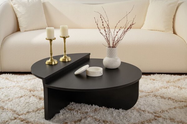 Hanah Home Coffee Table Wood Black Orion - Wood Black