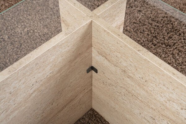 Hanah Home Coffee Table Travertine Vetrino - Travertine