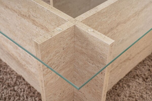 Hanah Home Coffee Table Travertine Vetrino - Travertine