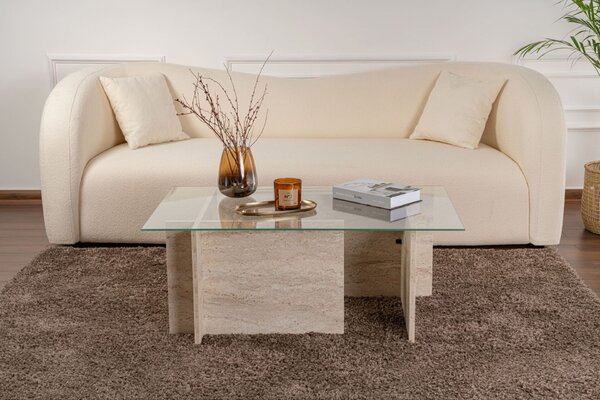 Hanah Home Coffee Table Travertine Vetrino - Travertine