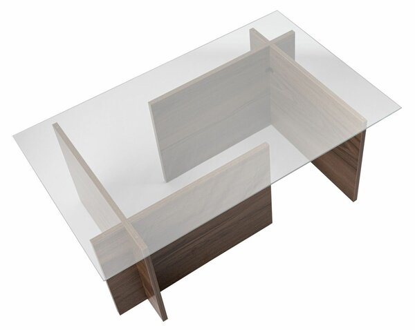Hanah Home Coffee Table Walnut Vetrino - Venezia Walnut