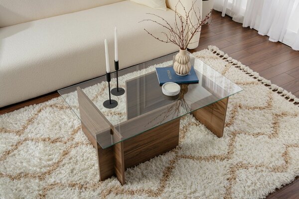 Hanah Home Coffee Table Walnut Vetrino - Venezia Walnut