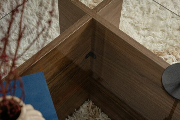 Hanah Home Coffee Table Walnut Vetrino - Venezia Walnut