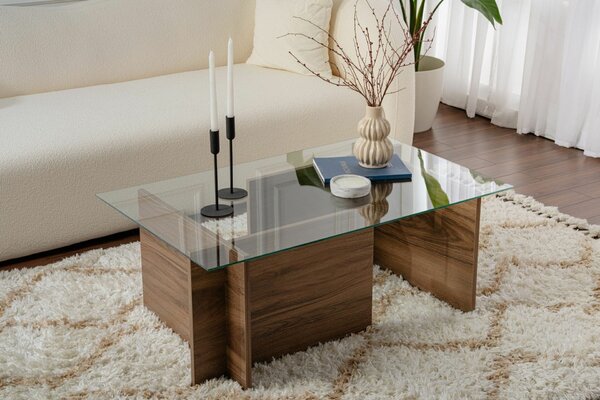 Hanah Home Coffee Table Walnut Vetrino - Venezia Walnut
