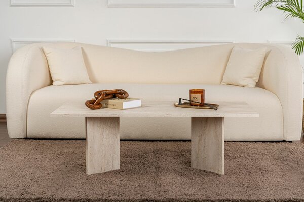 Hanah Home Coffee Table Travertine Sabin - Travertine