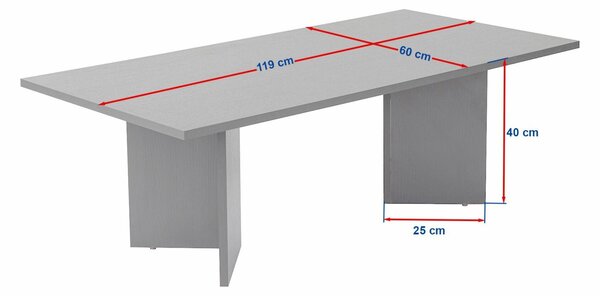 Hanah Home Coffee Table Travertine Sabin - Travertine