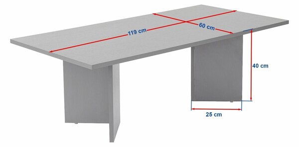 Hanah Home Coffee Table White Sabin - White