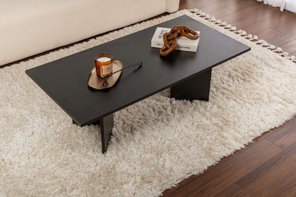 Hanah Home Coffee Table Wood Black Sabin - Wood Black