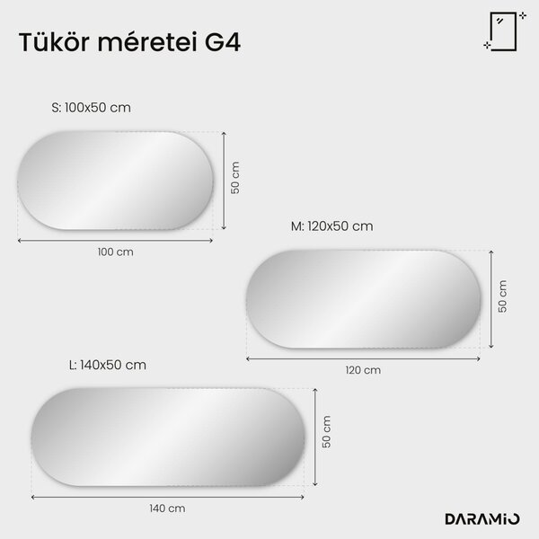 Atipikus fürdőszoba tükör LED világítással G4