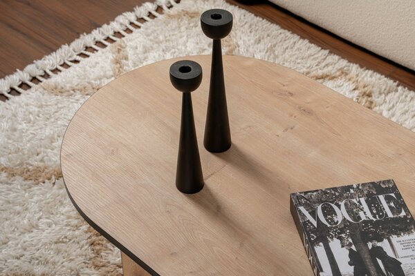Hanah Home Sapphire Oak Black Sable dohányzóasztal - Sapphire Oak, Fekete
