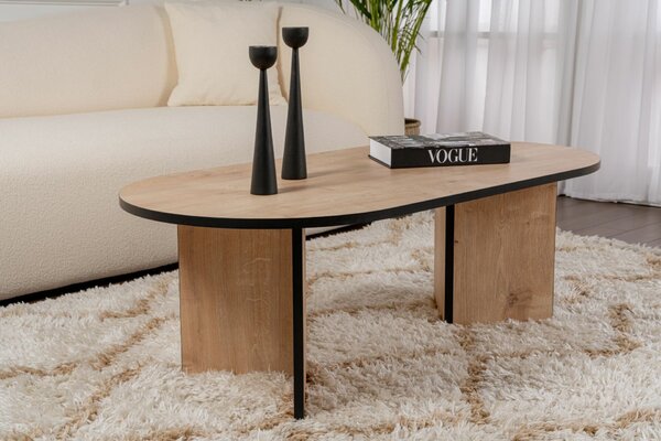 Hanah Home Sapphire Oak Black Sable dohányzóasztal - Sapphire Oak, Fekete