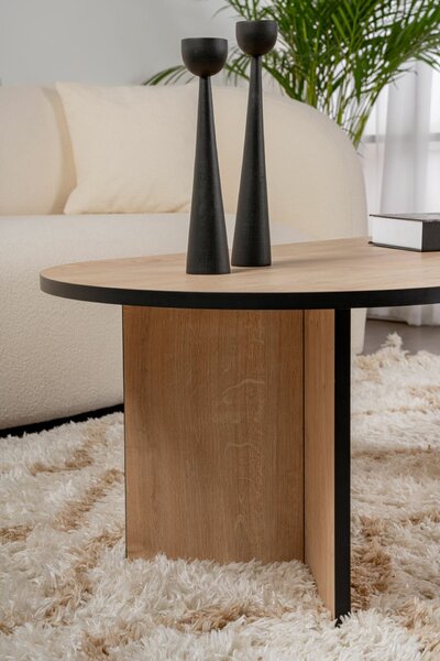 Hanah Home Sapphire Oak Black Sable dohányzóasztal - Sapphire Oak, Fekete
