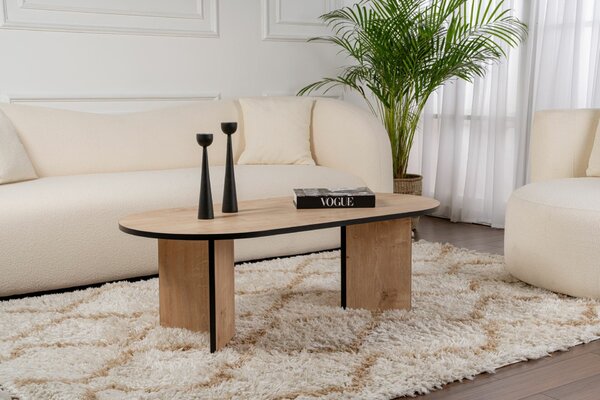 Hanah Home Sapphire Oak Black Sable dohányzóasztal - Sapphire Oak, Fekete