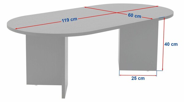 Hanah Home Sapphire Oak Black Sable dohányzóasztal - Sapphire Oak, Fekete