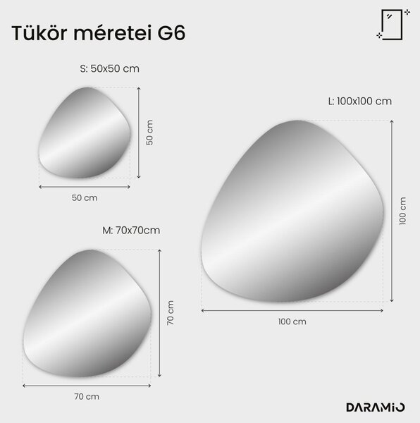 Atipikus fürdőszoba tükör LED világítással G6