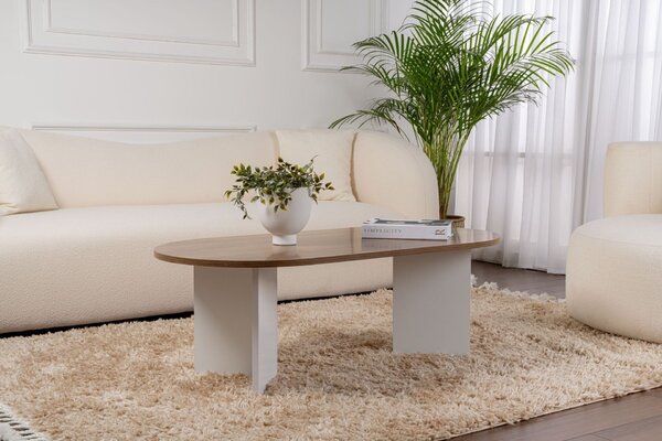 Hanah Home Dohányzóasztal Venezia dió, fehér