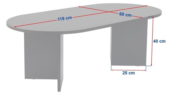 Hanah Home Dohányzóasztal Travertin Dió Sable - Travertin, Dió
