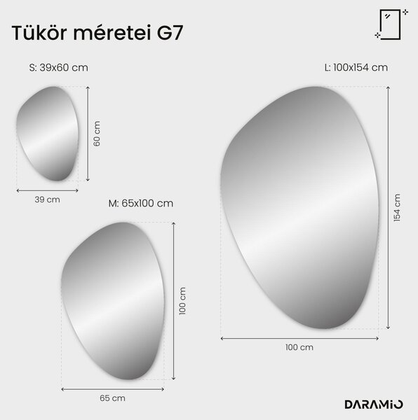 Atipikus fürdőszoba tükör LED világítással G7