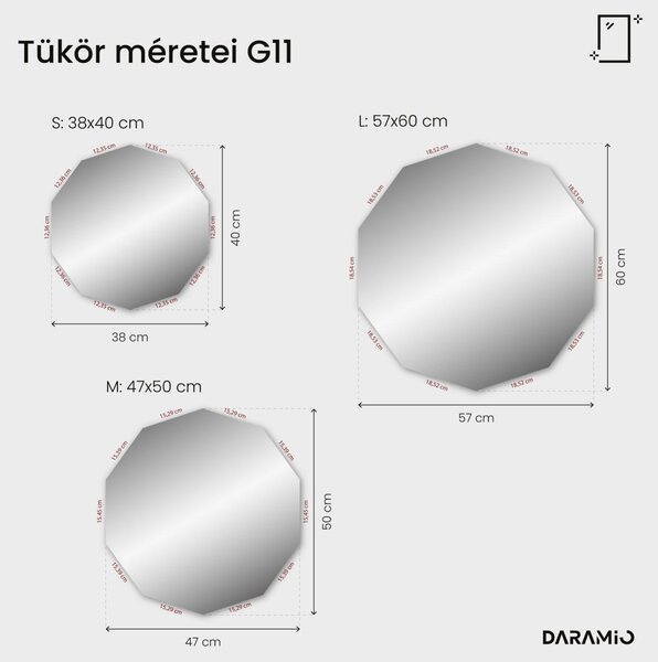 Atipikus fürdőszoba tükör LED világítással G11
