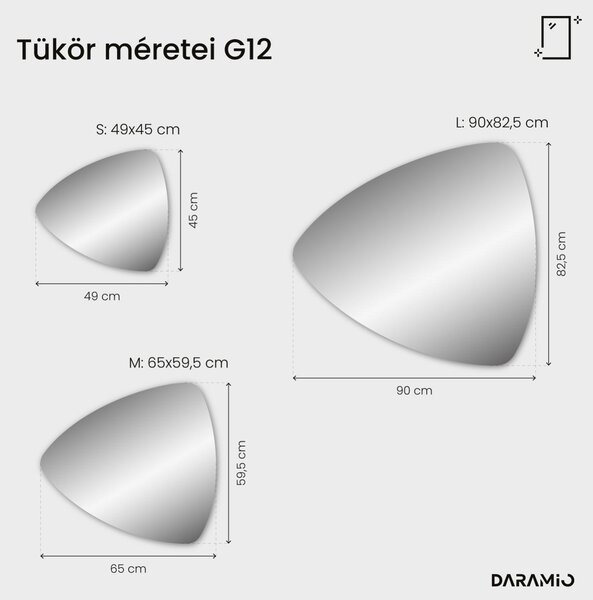 Atipikus fürdőszoba tükör LED világítással G12