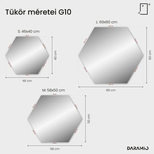 Atipikus fürdőszoba tükör LED világítással G10