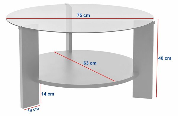 Hanah Home Coffee Table Wood Black Fume Clara - Wood Black, Fume