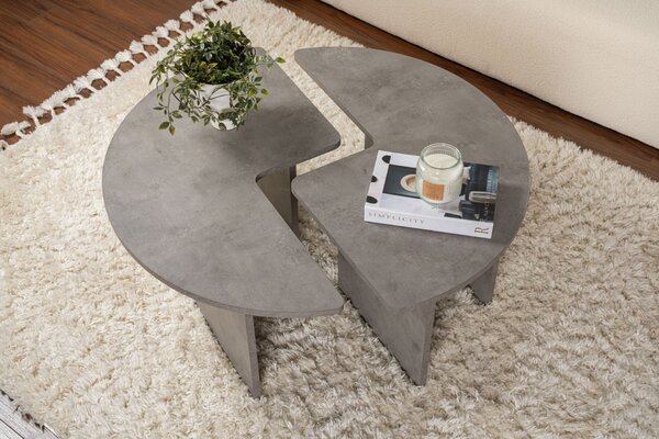 Hanah Home Dohányzóasztal Concrete Grey Moira - Betonszürke