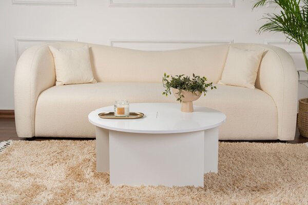 Hanah Home Coffee Table Natural White Moira - Natural White