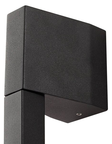 Lindby LED fali lámpa Neano, 120 cm, fekete, fém, IP54, Fekete, Alumínium, Modern