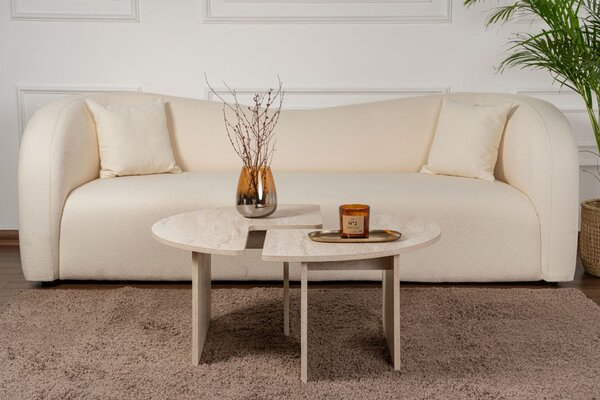 Hanah Home Coffee Table Travertine Moira - Travertine