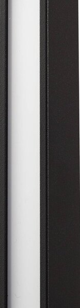 Lindby LED fali lámpa Neano, 120 cm, fekete, fém, IP54, Fekete, Alumínium, Modern
