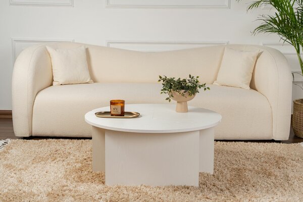 Hanah Home Dohányzóasztal Fa Fehér Moira - Fa Fehér
