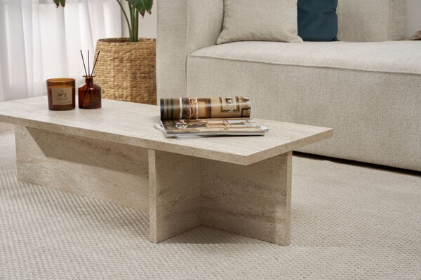 Hanah Home Coffee Table Travertine Harbor - Travertine