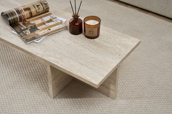 Hanah Home Coffee Table Travertine Harbor - Travertine