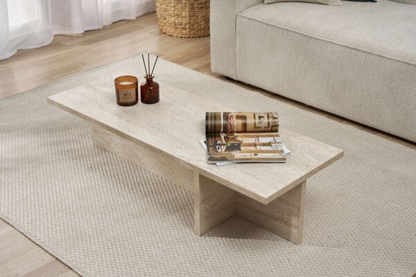 Hanah Home Coffee Table Travertine Harbor - Travertine