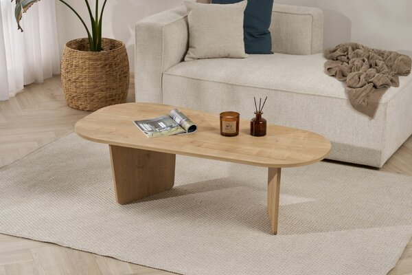 Hanah Home Dohányzóasztal Oak Ovalis - Tölgy
