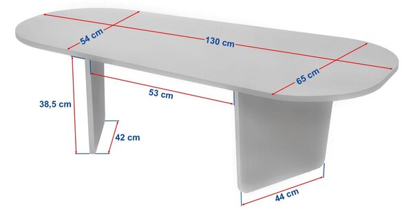 Hanah Home Ovalis Dohányzóasztal, diófa, Venezia dió