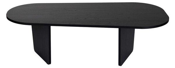 Hanah Home Coffee Table Wood Black Ovalis - Fa Fekete