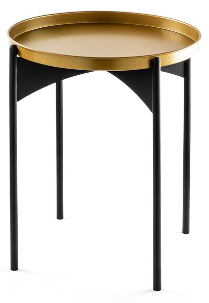 Hanah Home Dohányzóasztal Fekete Arany Shb-002