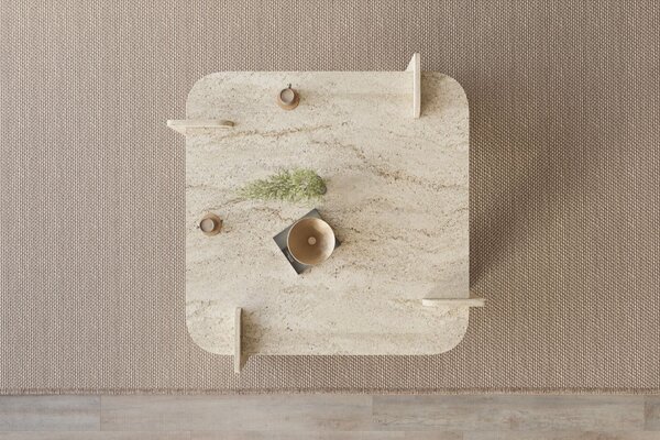 Hanah Home Coffee Table Travertine Woog - Travertine