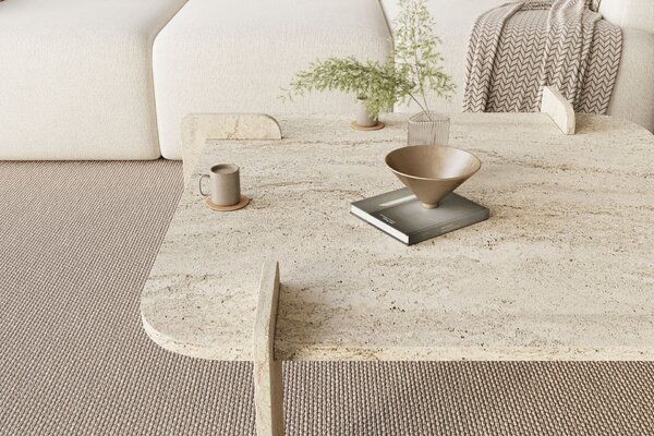 Hanah Home Coffee Table Travertine Woog - Travertine