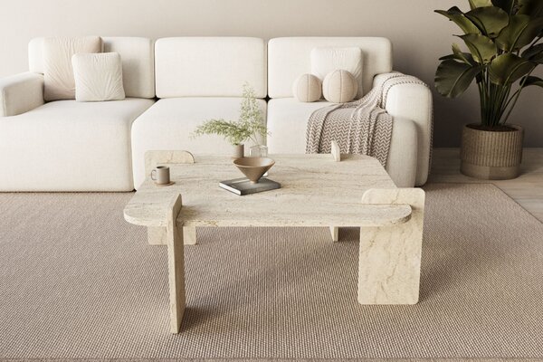 Hanah Home Coffee Table Travertine Woog - Travertine